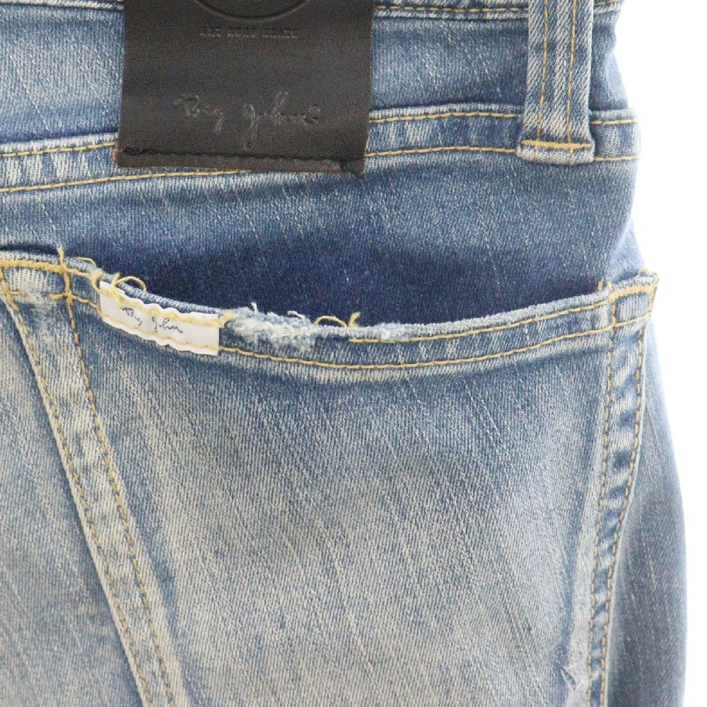 BIG JOHN(ビッグジョン) ×SURT TAPERED SLIM JOGGER ダメージ 加工 コットン テーパード スリム ジョガーパンツ インディゴ MXSR01M