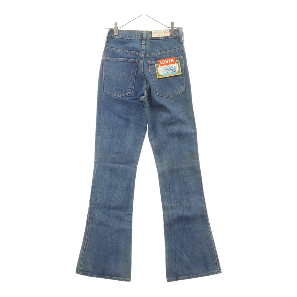 Levi's(リーバイス) 80S VINTAGE ヴィンテージ 646-0217 日本製 オレンジタグ スモールe ボタン裏刻印J02 ジップフライ ベルボトム デニムパンツ インディゴ フラッシャー付き