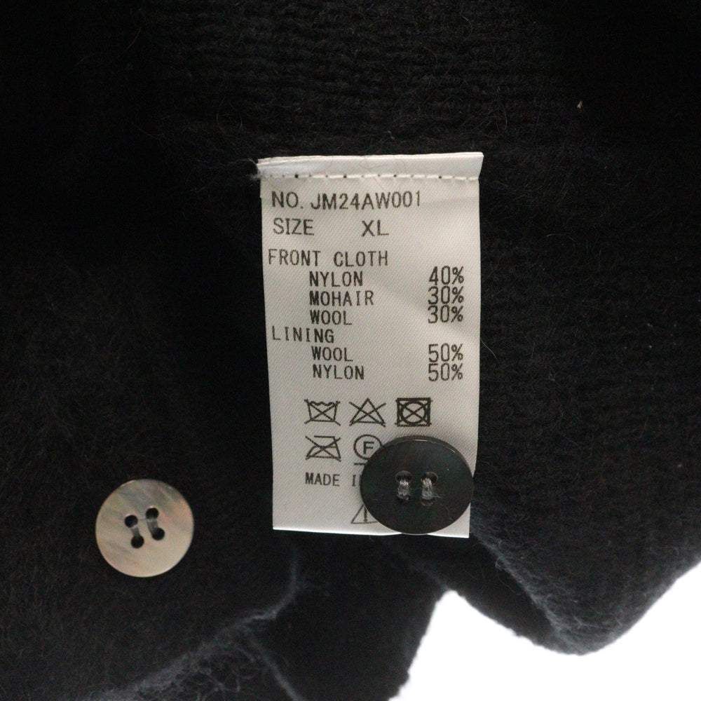 JACKSON MATISSE(ジャクソンマティス) 24AW Mohair Cardigan モヘヤ ウール混 ニットカーディガン ブラック JM24AW001