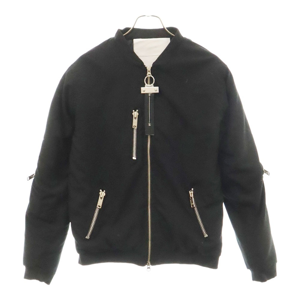 SONS OF WILLIAM(サンズオブウィリアム) バックプリント ジップデザインボンバージャケット ブルゾン ブラック