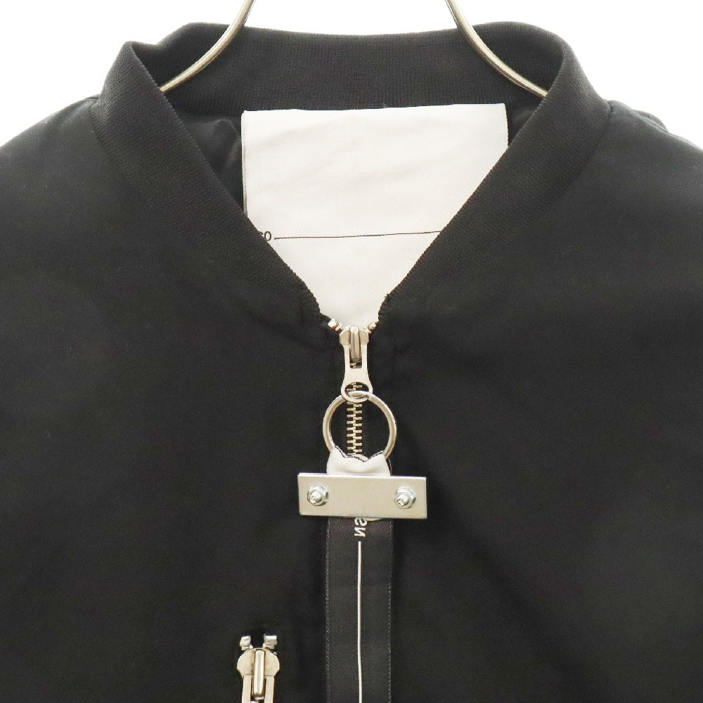 SONS OF WILLIAM(サンズオブウィリアム) バックプリント ジップデザインボンバージャケット ブルゾン ブラック