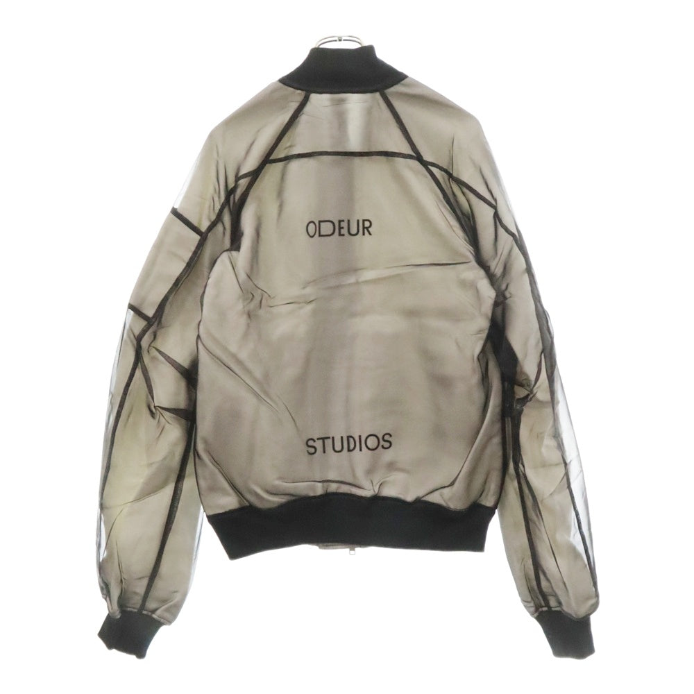 ODEUR(オドゥール) Grand Bomber Jacket 22 23 1-1 シースルーボンバージャケット ブラック