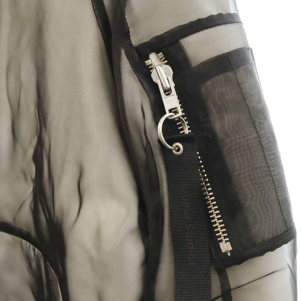 ODEUR(オドゥール) Grand Bomber Jacket 22 23 1-1 シースルーボンバージャケット ブラック