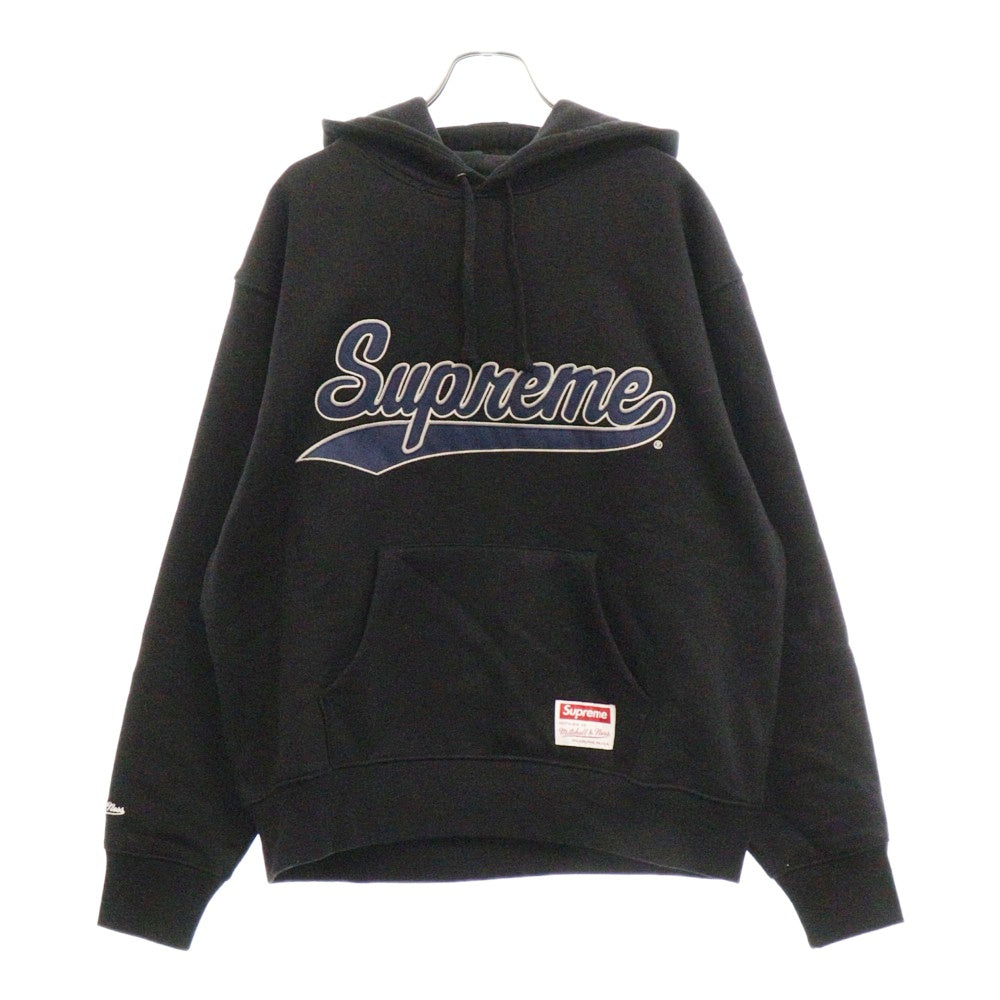 SUPREME(シュプリーム) 24AW ×Mitchell & Ness NCAA Hooded Sweatshirt ミッチェル アンド ネス フーデッド スウェット プルオーバーパーカー ブラック