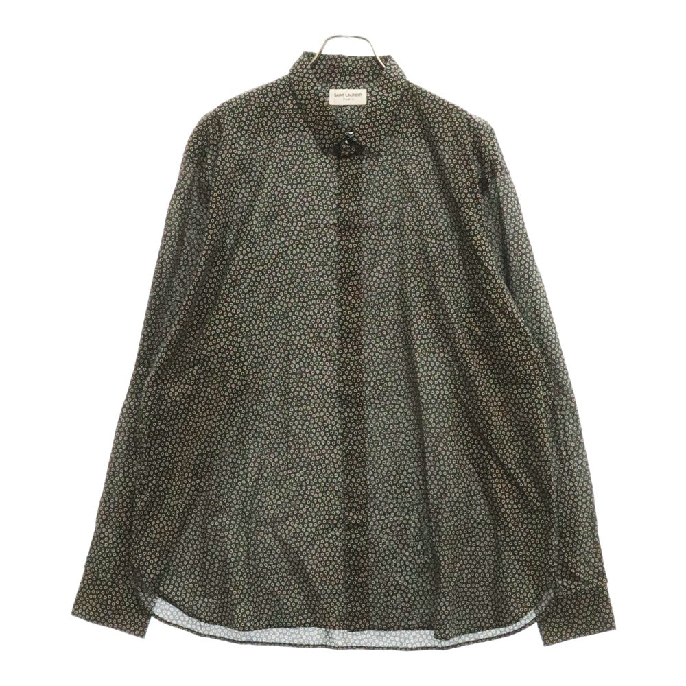 SAINT LAURENT PARIS(サンローランパリ) ハート柄 長袖ボタンダウンシャツ ブラック 564172 Y242V