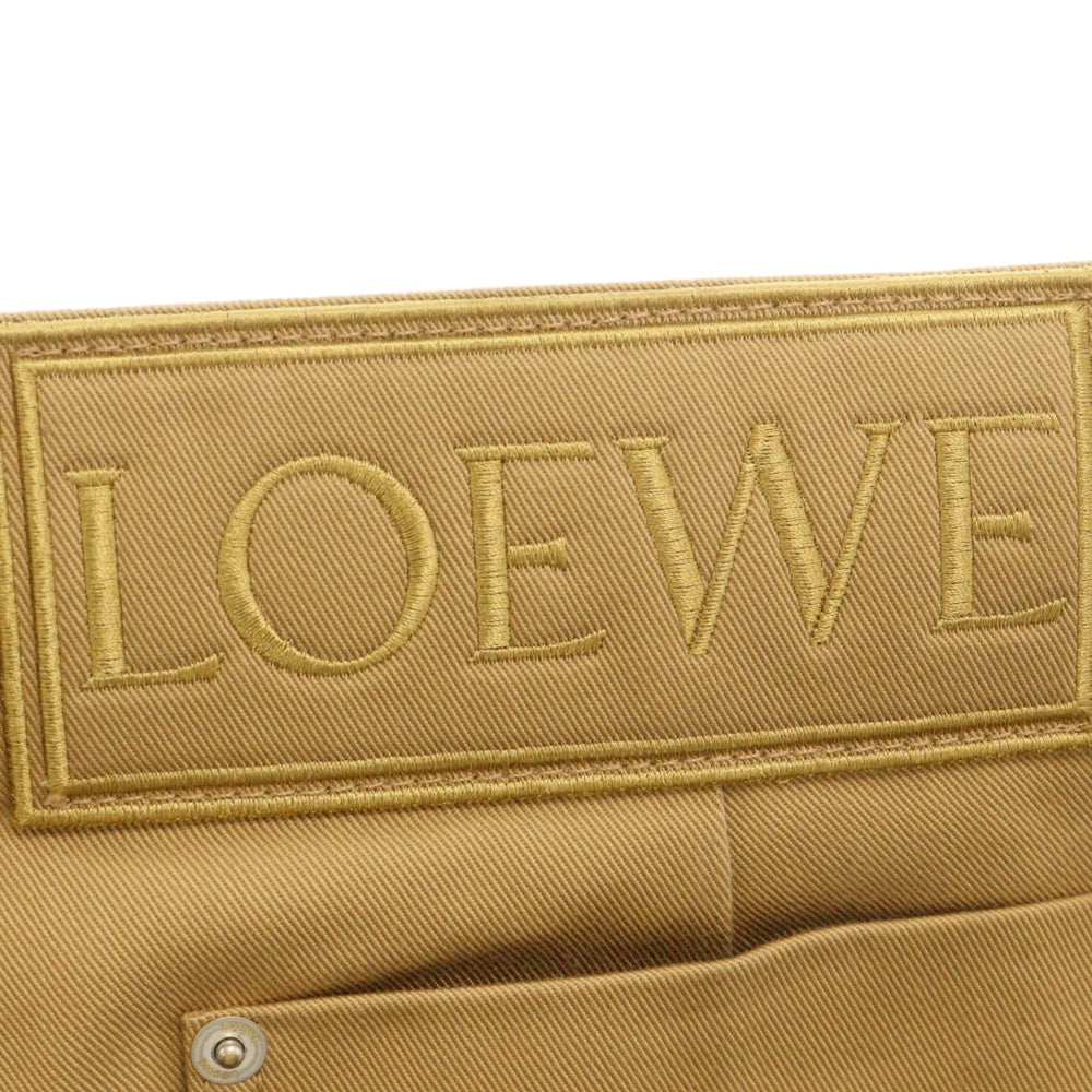 LOEWE(ロエベ) バック ロゴパッチ ストレートパンツ ブラウン A-28003861