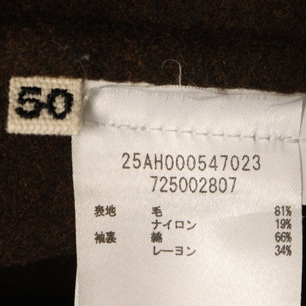MARNI(マルニ) ノーカラー タイロッケン ウール コート ブラウン 25AH000547023 725002807
