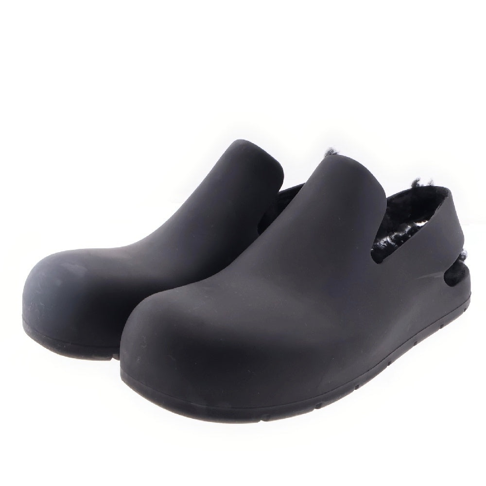 BOTTEGA VENETA(ボッテガヴェネタ) PUDDLE FLAT SANDANL COZY MATT RUBBER ラバーファー サンダル スリッポン ブラック