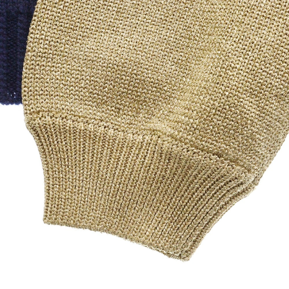 GUCCI(グッチ) Logo Jacquard Knitted Vest ベスト切替 タートルネック 長袖ラメニットセーター マルチ 724770 XKCWH