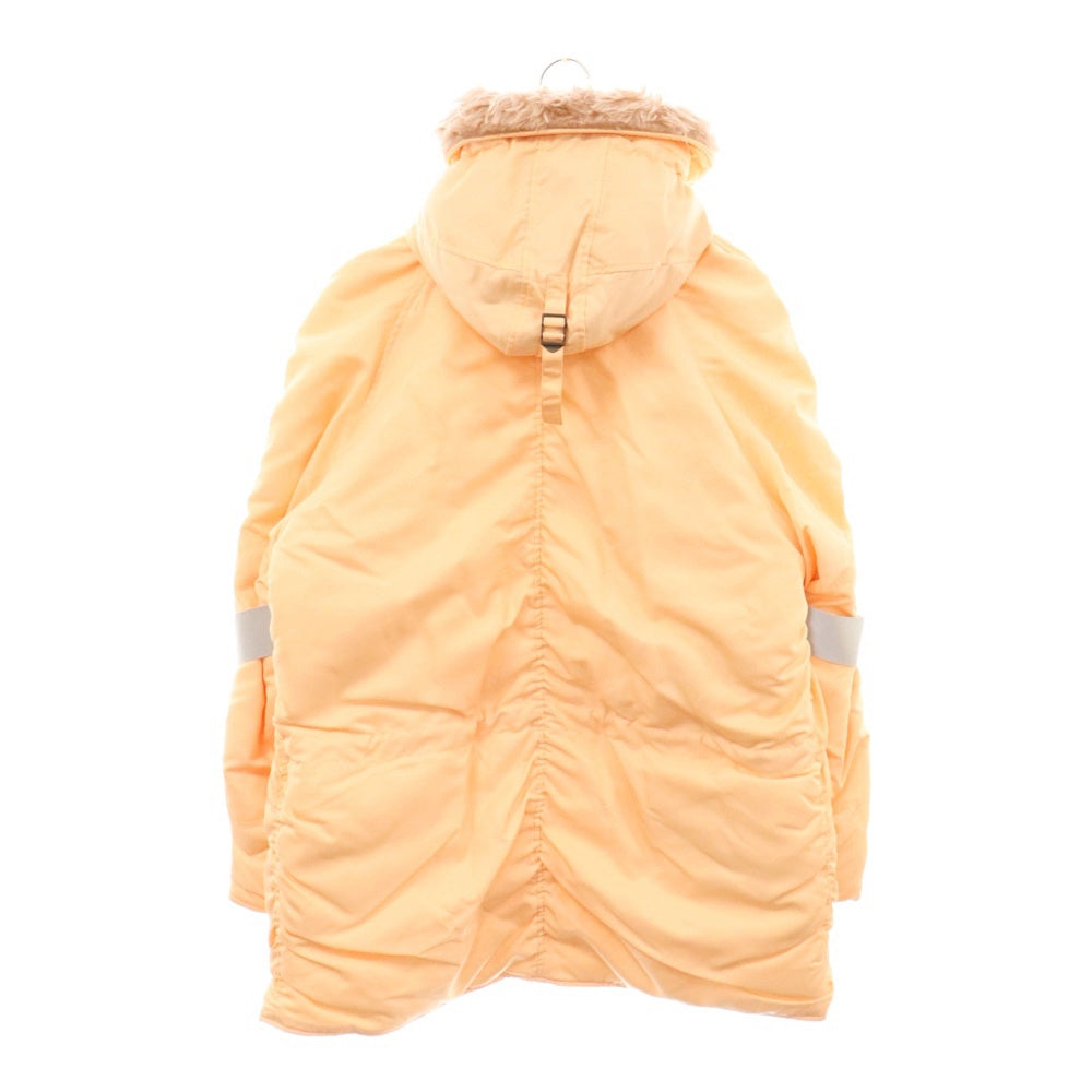 MM6 Maison Margiela(エムエムシックスメゾンマルジェラ) 22AW アームリフレクティブ ナイロン中綿フーデッドコート ジャケット ピンク レディース S62AN0077