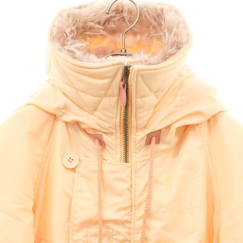 MM6 Maison Margiela(エムエムシックスメゾンマルジェラ) 22AW アームリフレクティブ ナイロン中綿フーデッドコート ジャケット ピンク レディース S62AN0077