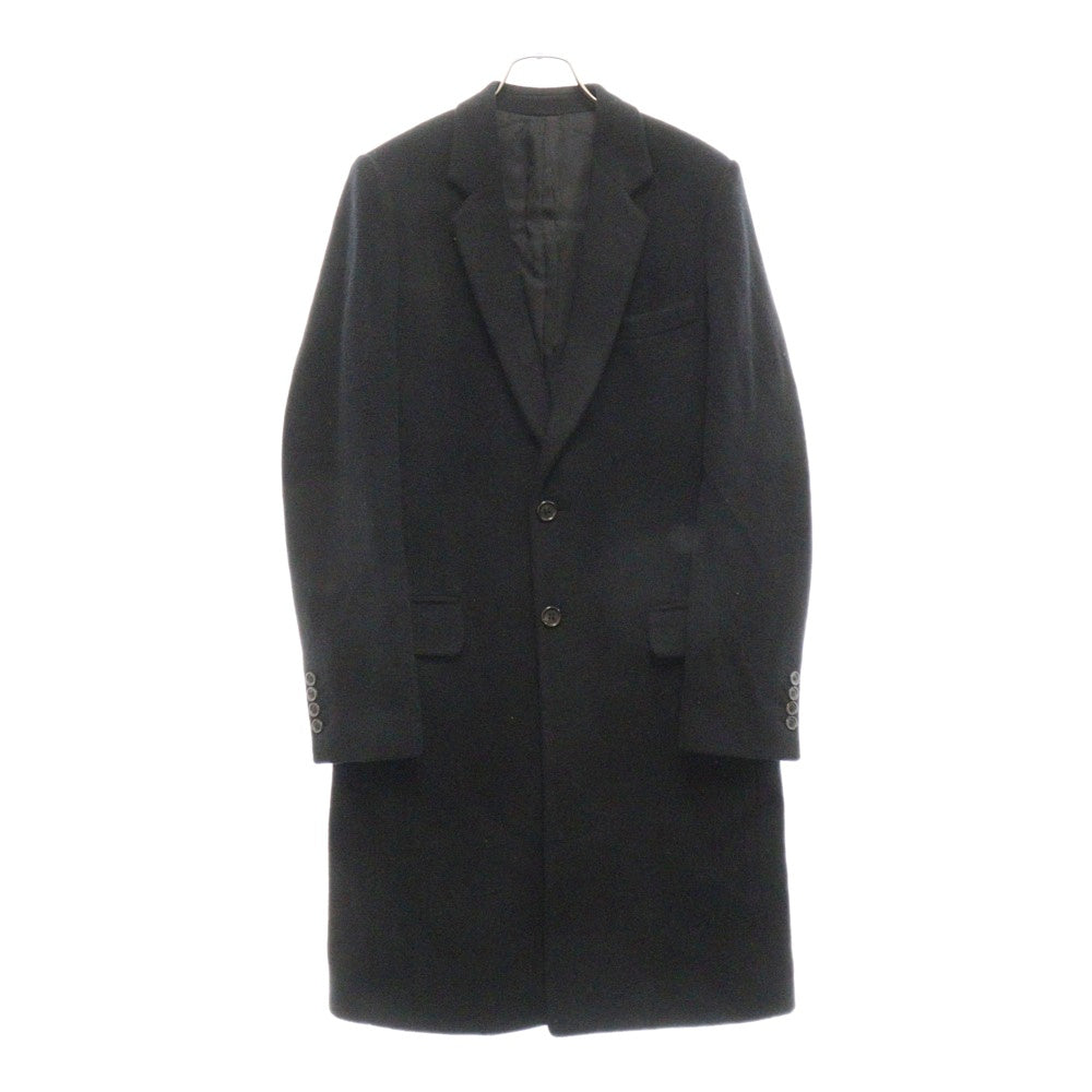 LITHIUM HOMME(リチウム オム) NEW CLASSIC CHESTERFIELD COAT ニュークラシック チェスターウール チェスターコート ブラック LH19-0179 ハンガー