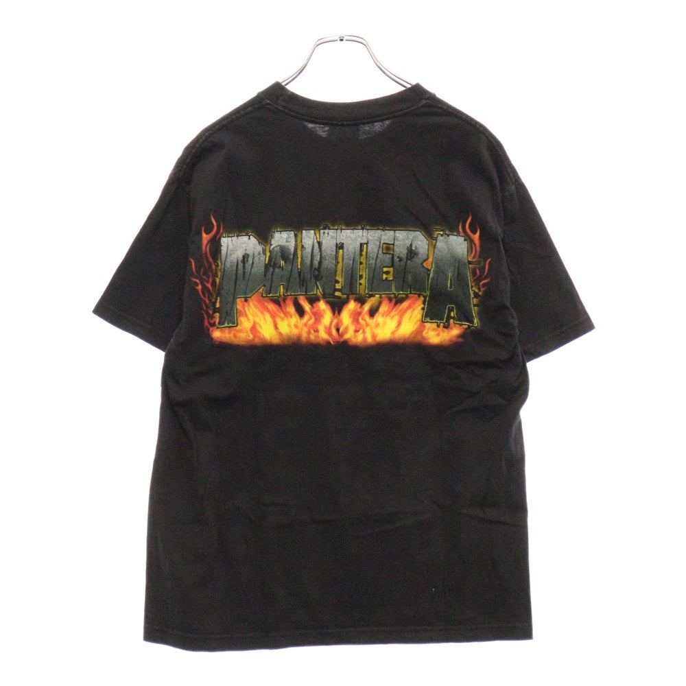 VINTAGE(ヴィンテージ) 00S VINTAGE PANTERA 2001 REINVENTING TEE ヴィンテージ TOUR CHAMPタグ パンテラ プリント 半袖Tシャツ カットソー ブラック