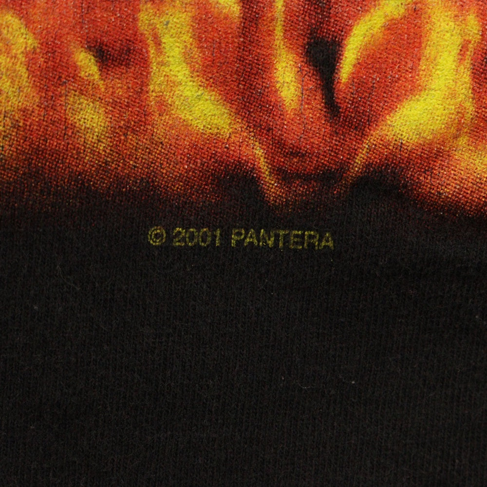VINTAGE(ヴィンテージ) 00S VINTAGE PANTERA 2001 REINVENTING TEE ヴィンテージ TOUR CHAMPタグ パンテラ プリント 半袖Tシャツ カットソー ブラック