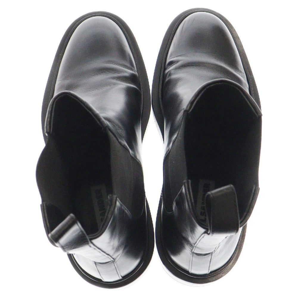 JIL SANDER(ジルサンダー) ANKLE BOOT アンクル レザー サイドゴアブーツ ブラック JI36503A 14020