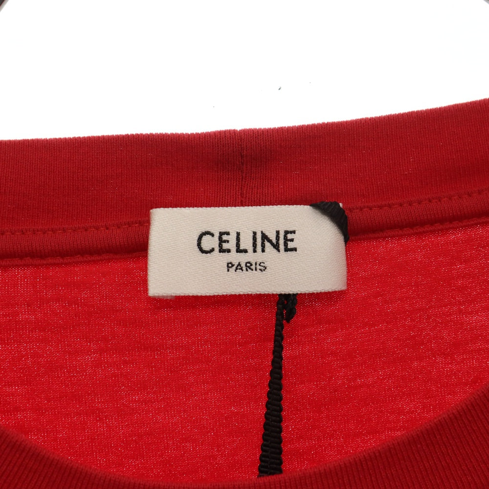 CELINE(セリーヌ) 21AW STRANGE アーティストプリント ルーズ 半袖Tシャツ カットソー レッド 2X826501F