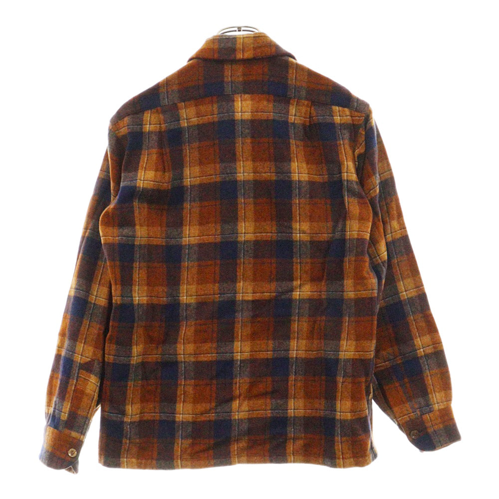 PENDLETON(ペンドルトン) 70S チェック柄 ウール フランネル 長袖シャツ ロングスリーブ ブラウン