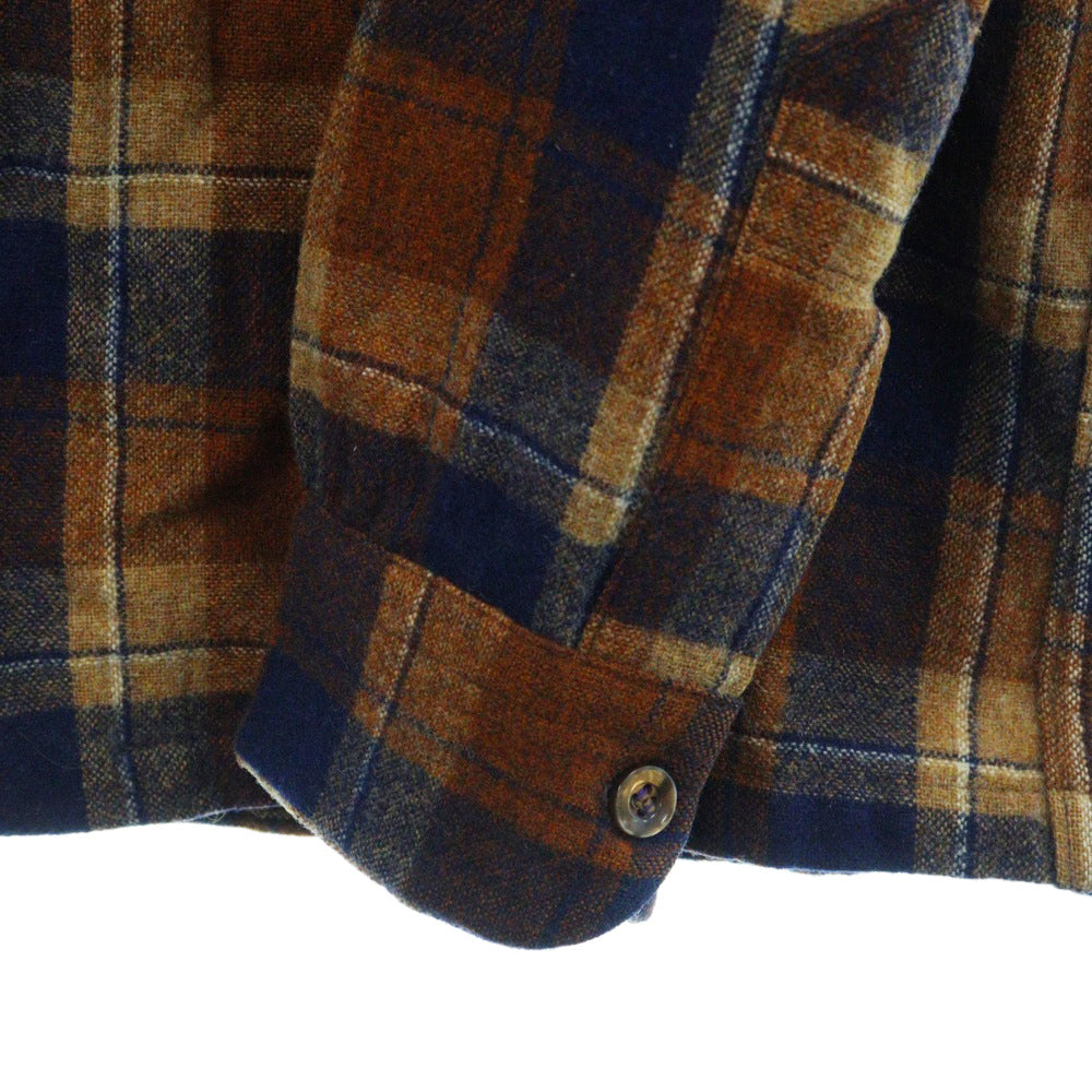 PENDLETON(ペンドルトン) 70S チェック柄 ウール フランネル 長袖シャツ ロングスリーブ ブラウン