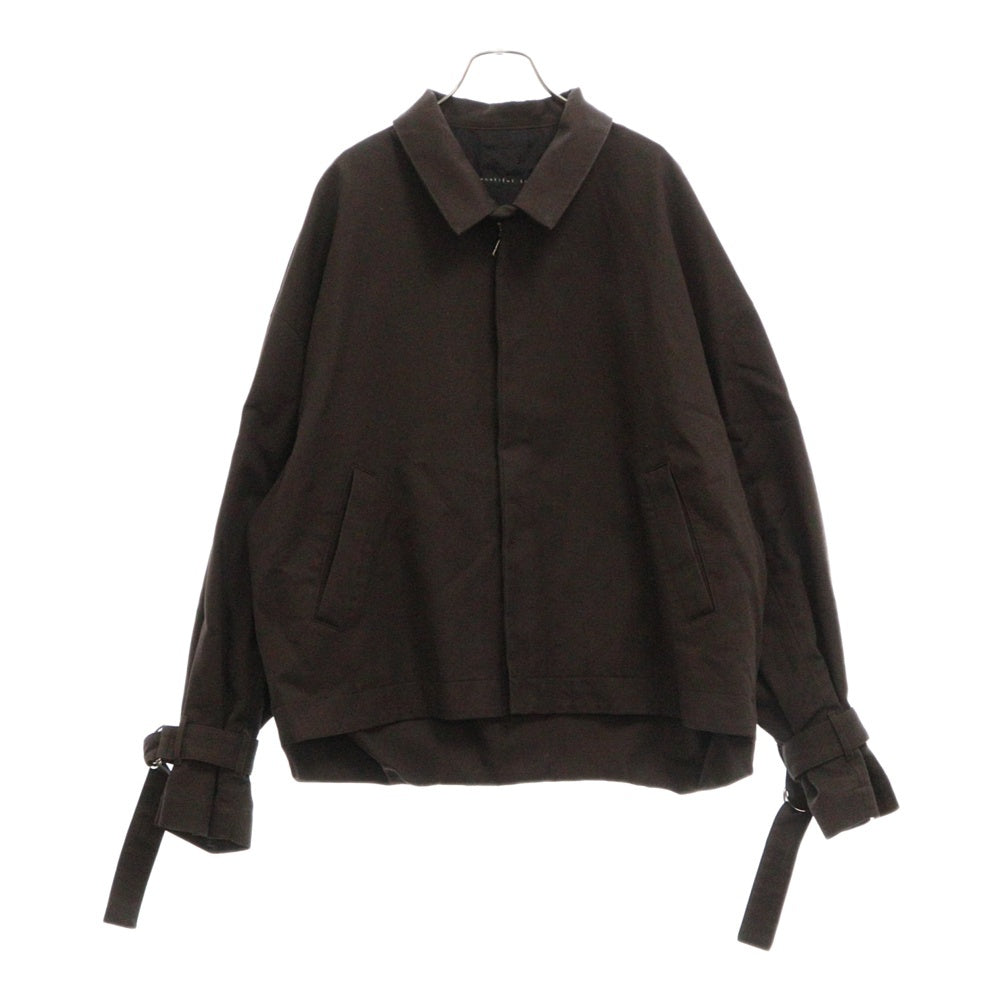 my beautiful land let(マイビューティフルランドレット) STRETCH DOUBLE CLOTH BLOUSON ストレッチダブルクロースブルゾン ジップアップジャケット ブラウン WM05-BZ202051