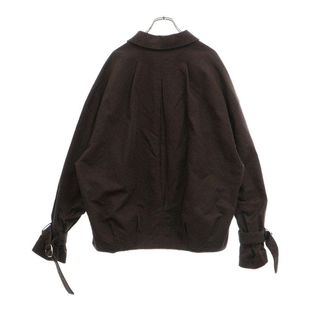 my beautiful land let(マイビューティフルランドレット) STRETCH DOUBLE CLOTH BLOUSON ストレッチダブルクロースブルゾン ジップアップジャケット ブラウン WM05-BZ202051