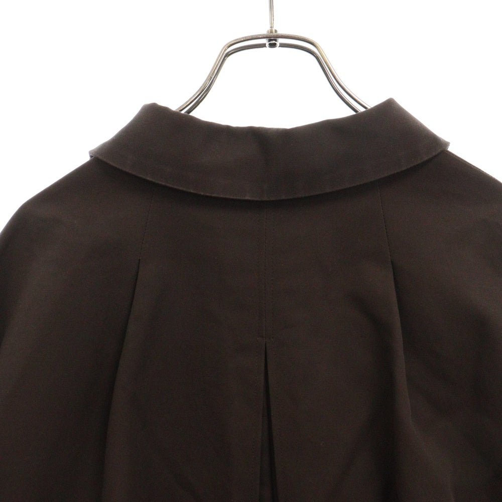 my beautiful land let(マイビューティフルランドレット) STRETCH DOUBLE CLOTH BLOUSON ストレッチダブルクロースブルゾン ジップアップジャケット ブラウン WM05-BZ202051