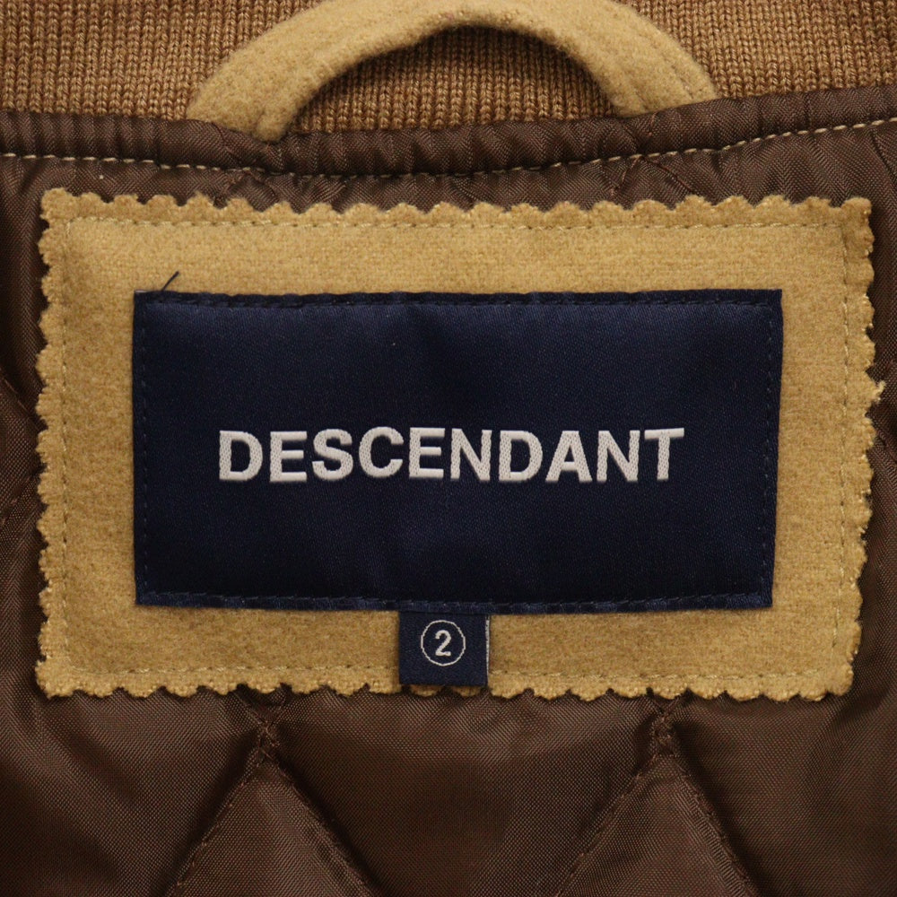DESCENDANT(ディセンダント) 21AW SQUAD VARSITY JACKET ウール スクワッド バーシティジャケット スタジャン ベージュ 212WVDS-JKM01