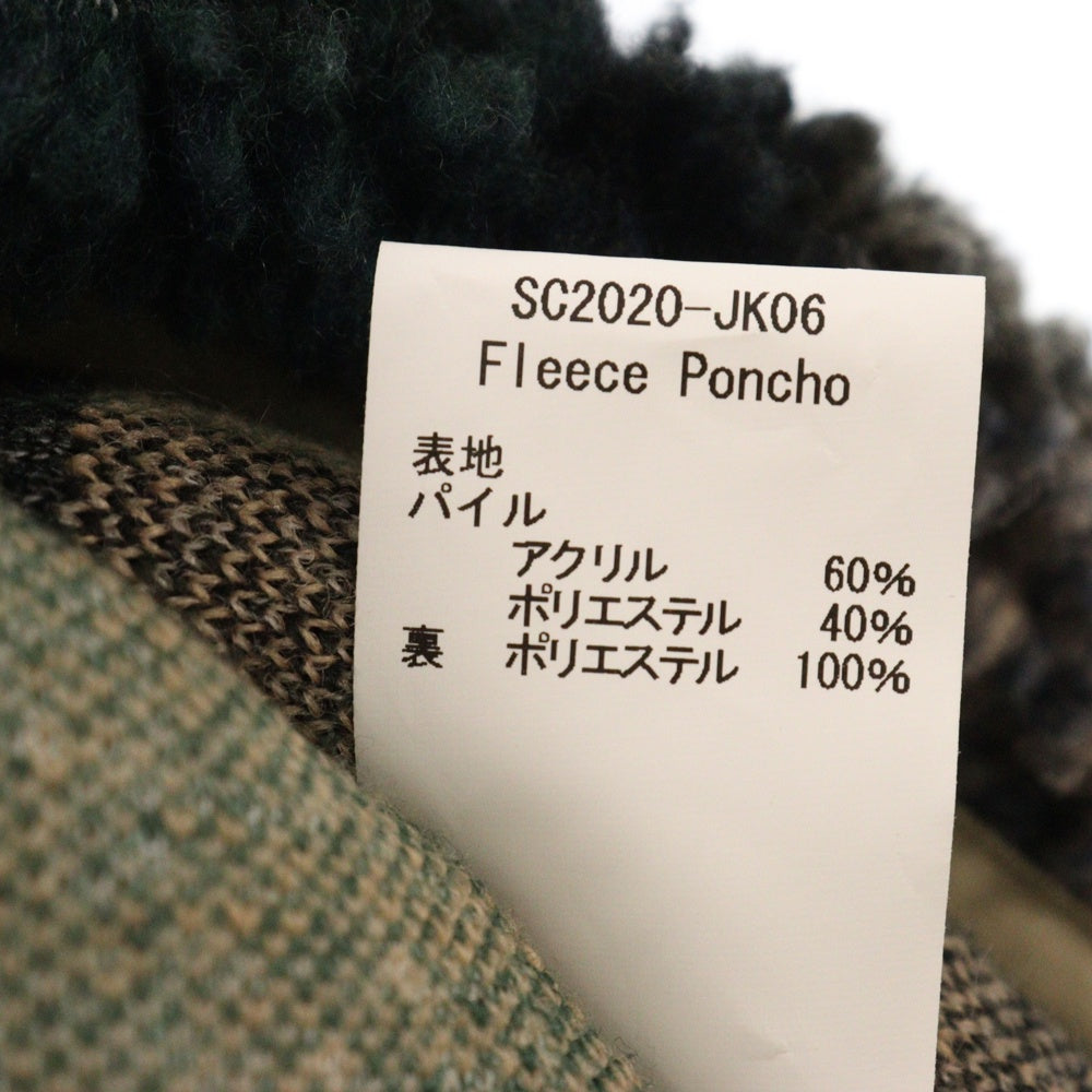 SON OF THE CHEESE(サノバチーズ) チェック フリース フディー ポンチョ マルチ SC2020‐JK06