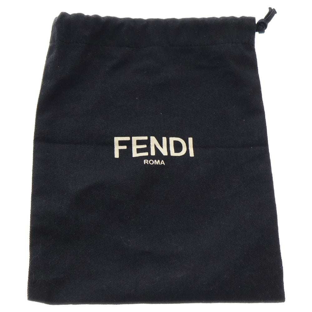 FENDI(フェンディ) シェイブド加工 ズッカ柄 レザー ストラップユー ショルダーストラップ ブラウン/ブラック レディース 8AV077