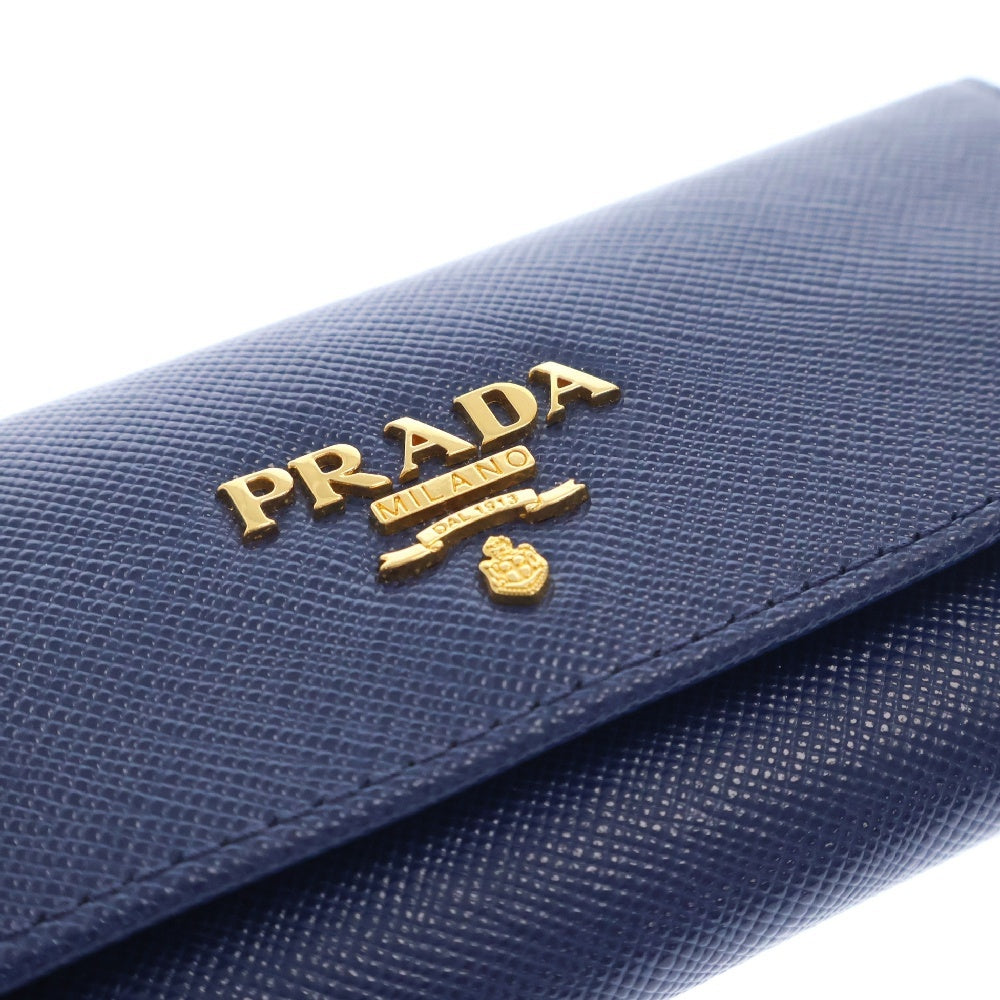 PRADA(プラダ) サフィアーノ レザー 型押しロゴ キーケース 1M0223 ネイビー