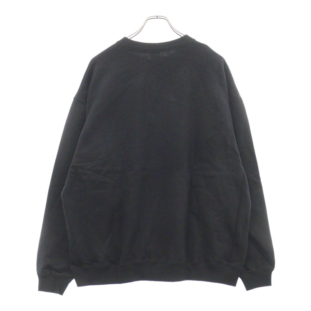 RADIALL(ラディアル) 23AW CHAOS FISHING CLUB CHROME LETTERS HOODIE SWEATSHIRT L/S レタープリントスウェットプルオーバーパーカー ブラック RAD-23AW-SPOT-JW002