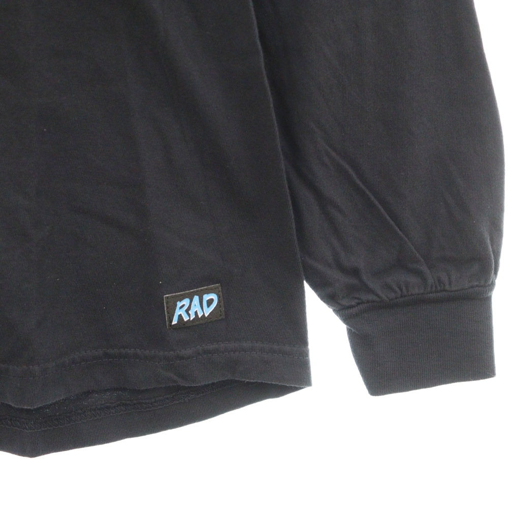 RADIALL(ラディアル) 24SS FLASH CREW NECK T-SHIRT L/S バックプリントロングスリーブTシャツ 長袖 ブラック RAD-24SS-CUT018