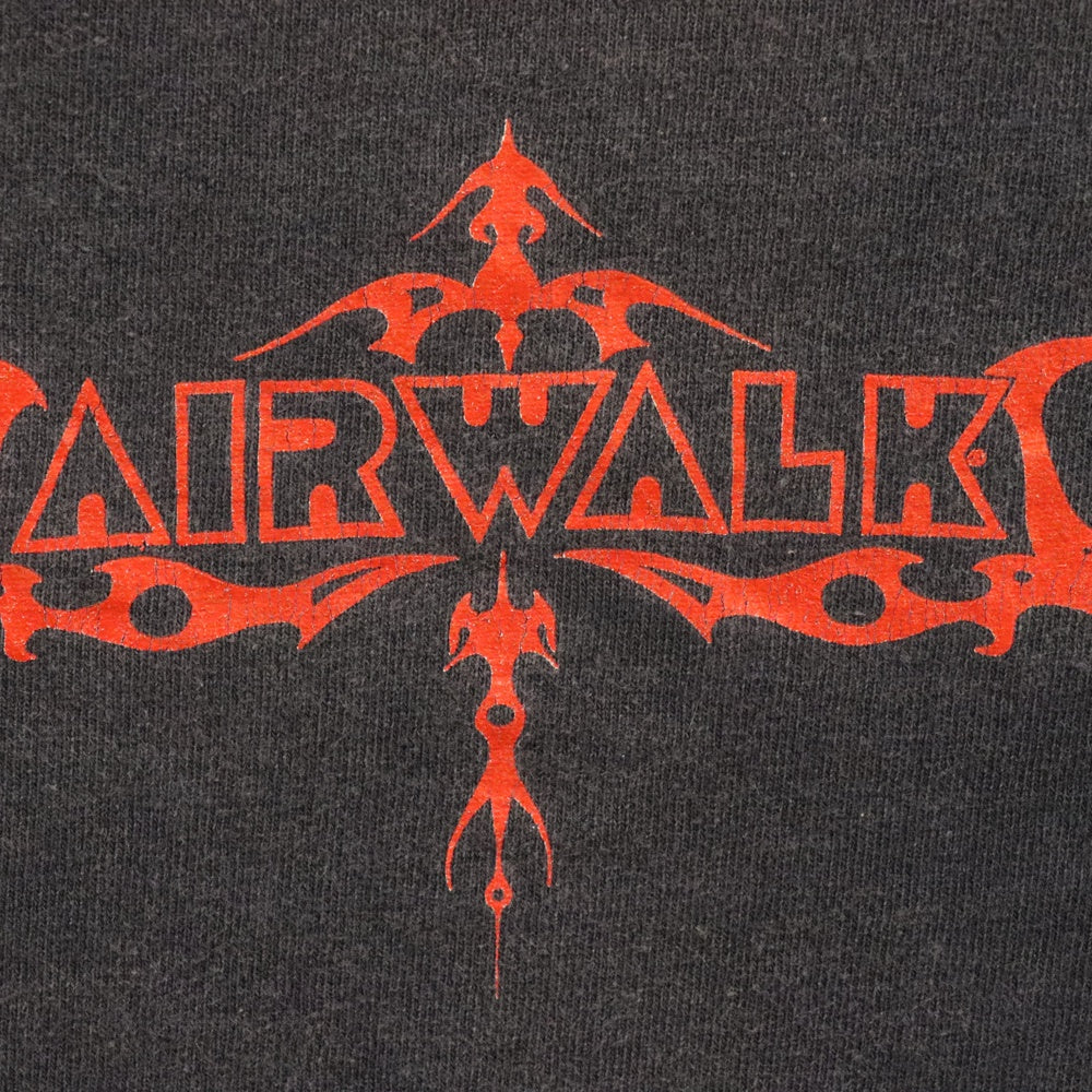 VINTAGE(ヴィンテージ) 90S VINTAGE AIR WALK SOFTEETタグ ヴィンテージ エアーウォーク プリント クルーネック 半袖Tシャツ カットソー ブラック