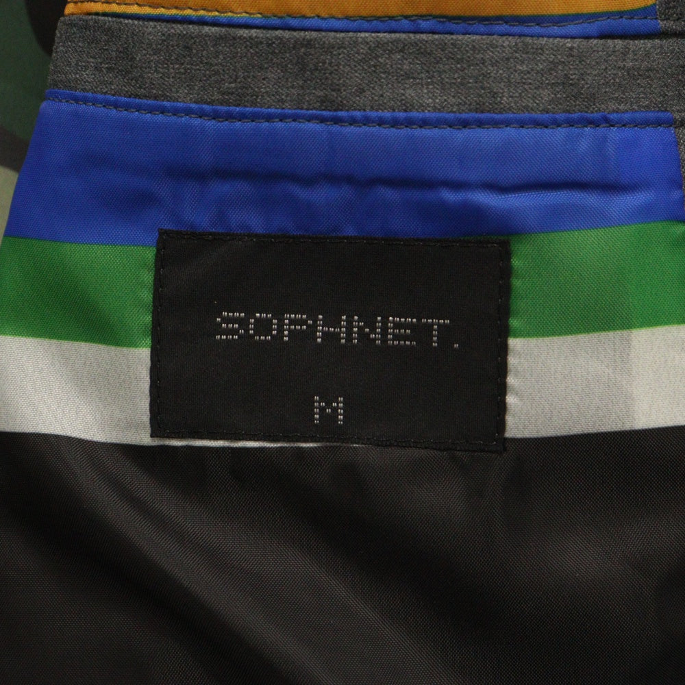SOPHNET.(ソフネット) 裏総柄2Bシングルテーラードジャケット グレー SOPH-160013