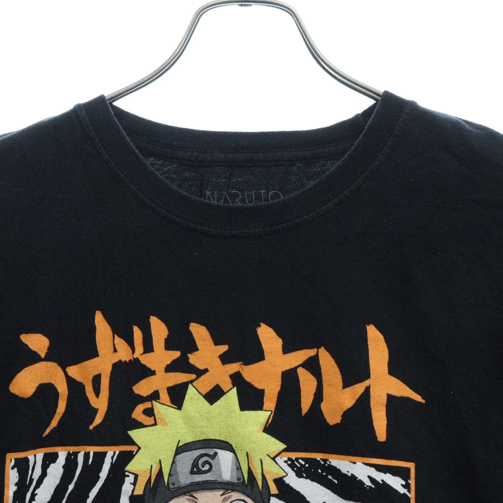 VINTAGE(ヴィンテージ) 00S NARUTO うずまきナルト ラーメン一楽 アニメプリントTシャツ 半袖カットソー ブラック