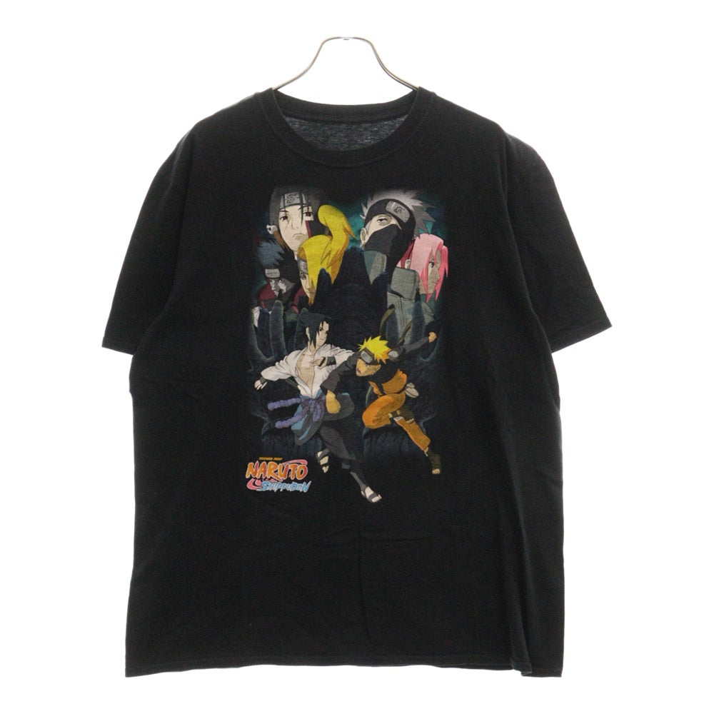 VINTAGE(ヴィンテージ) 00S NARUTO SHIPPUDEN ナルト 疾風伝 アニメ プリントTシャツ 半袖カットソー ブラック