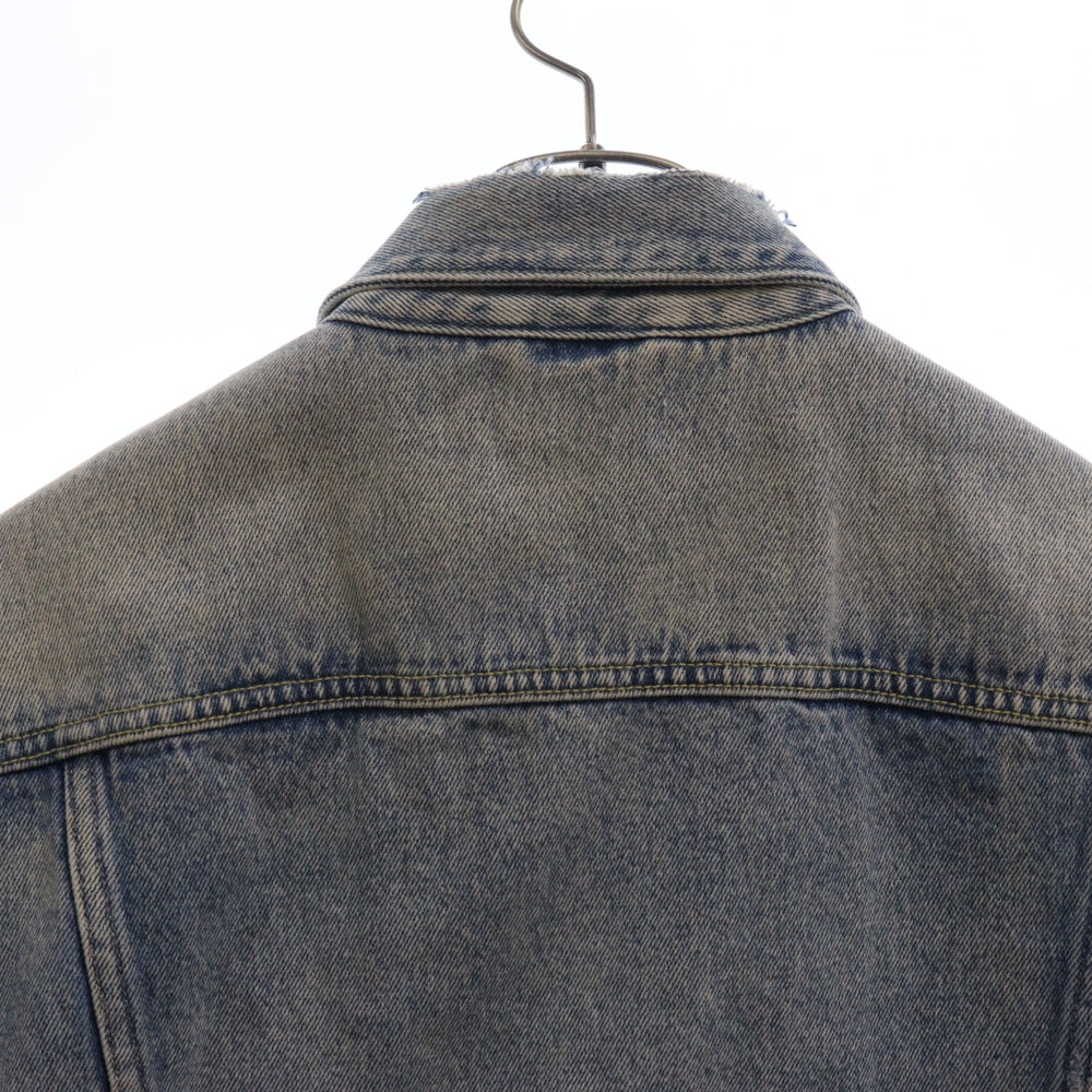 ALLSAINTS(オールセインツ) ダメージ加工デニムジャケット ブルー