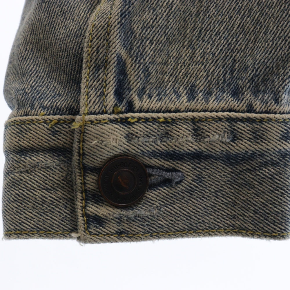 ALLSAINTS(オールセインツ) ダメージ加工デニムジャケット ブルー