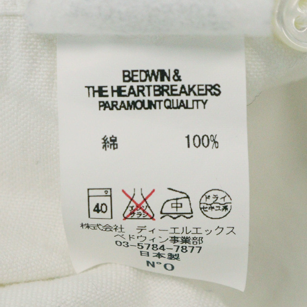 BEDWIN & THE HEARTBREAKERS(ベドウィンアンドザハートブレーカーズ) WASH AND WEAR ブロード ボタンダウン 長袖シャツ アイボリー レディース