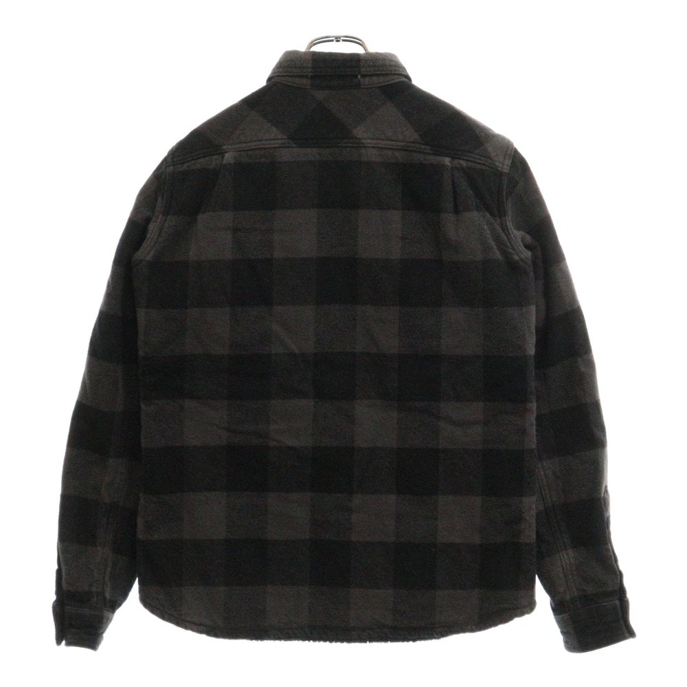 BEDWIN & THE HEARTBREAKERS(ベドウィンアンドザハートブレーカーズ) BUFFALO CHECK FLANNEL SHIRT バッファローチェック 裏ボア フランネル長袖シャツ ブラック/グレー レディース
