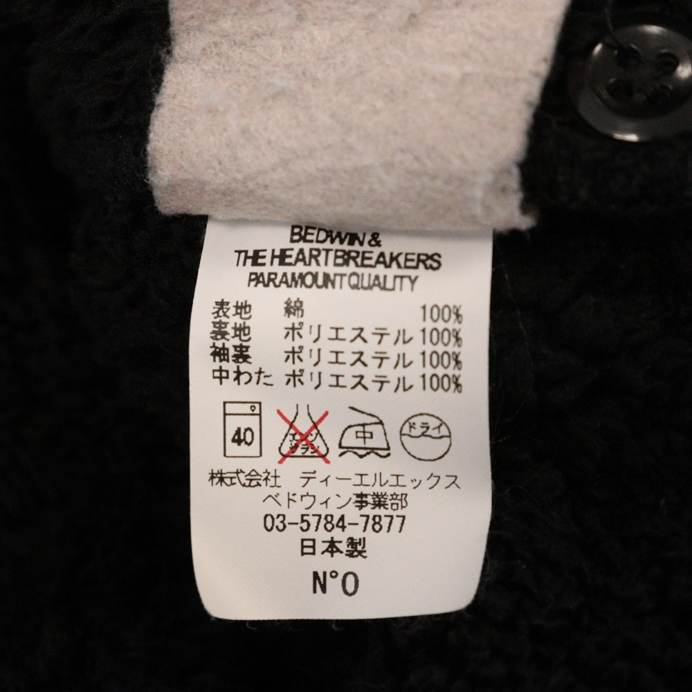 BEDWIN & THE HEARTBREAKERS(ベドウィンアンドザハートブレーカーズ) BUFFALO CHECK FLANNEL SHIRT バッファローチェック 裏ボア フランネル長袖シャツ ブラック/グレー レディース