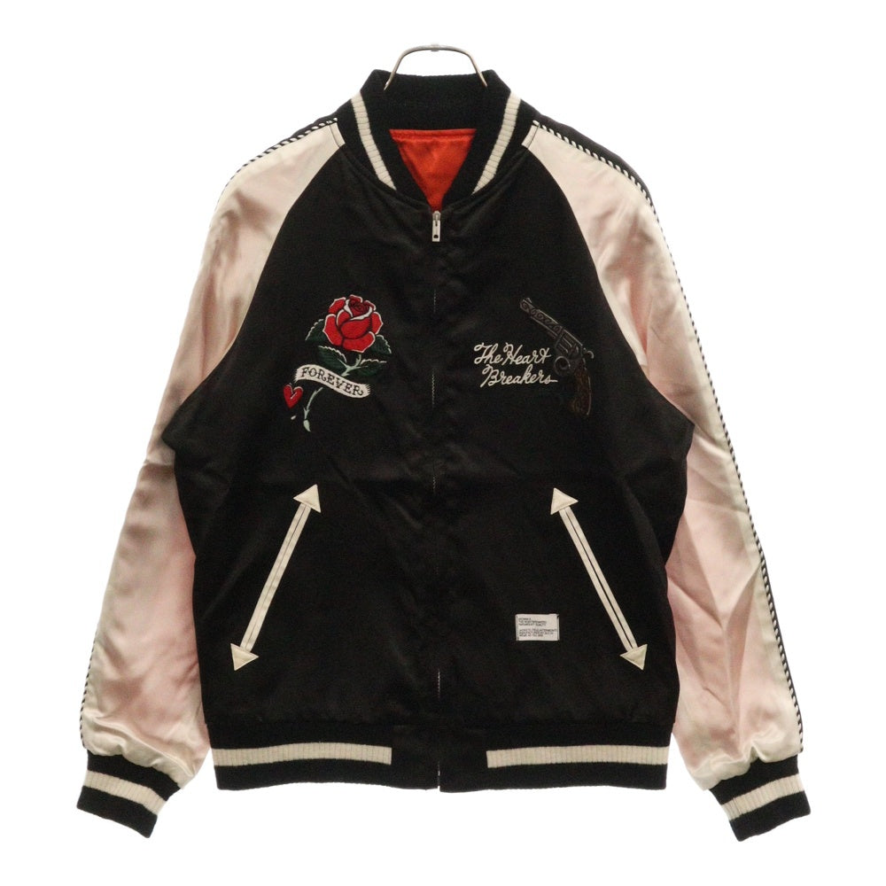 BEDWIN & THE HEARTBREAKERS(ベドウィンアンドザハートブレーカーズ) SOUVENIR JACKET MCKNIGHT リバーシブル サテン スーベニアジャケット ブラック/レッド