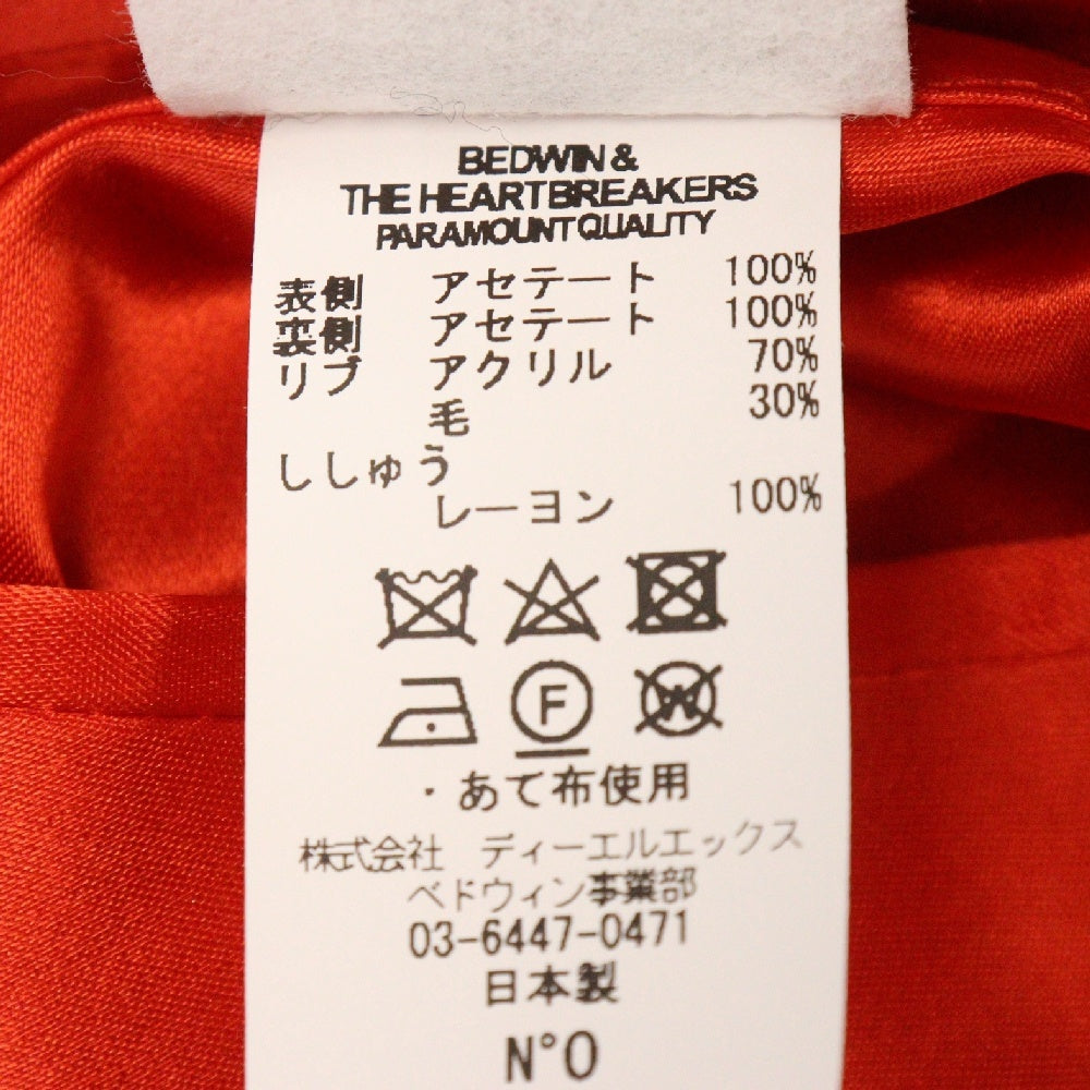 BEDWIN & THE HEARTBREAKERS(ベドウィンアンドザハートブレーカーズ) SOUVENIR JACKET MCKNIGHT リバーシブル サテン スーベニアジャケット ブラック/レッド