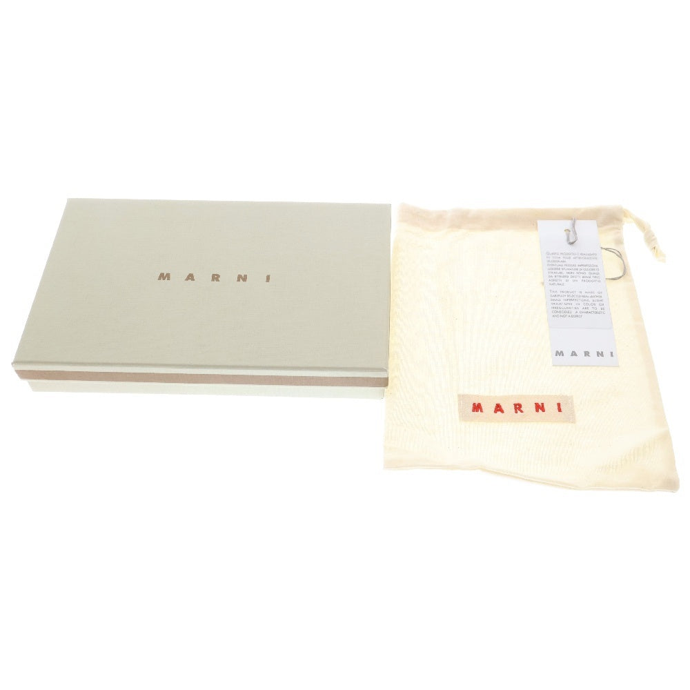 MARNI(マルニ) フラップデザイン バイカラー ラウンドジップ レザー ロングウォレット 長財布 ピンク/ブラック レディース PFMO0007Q2 LV589