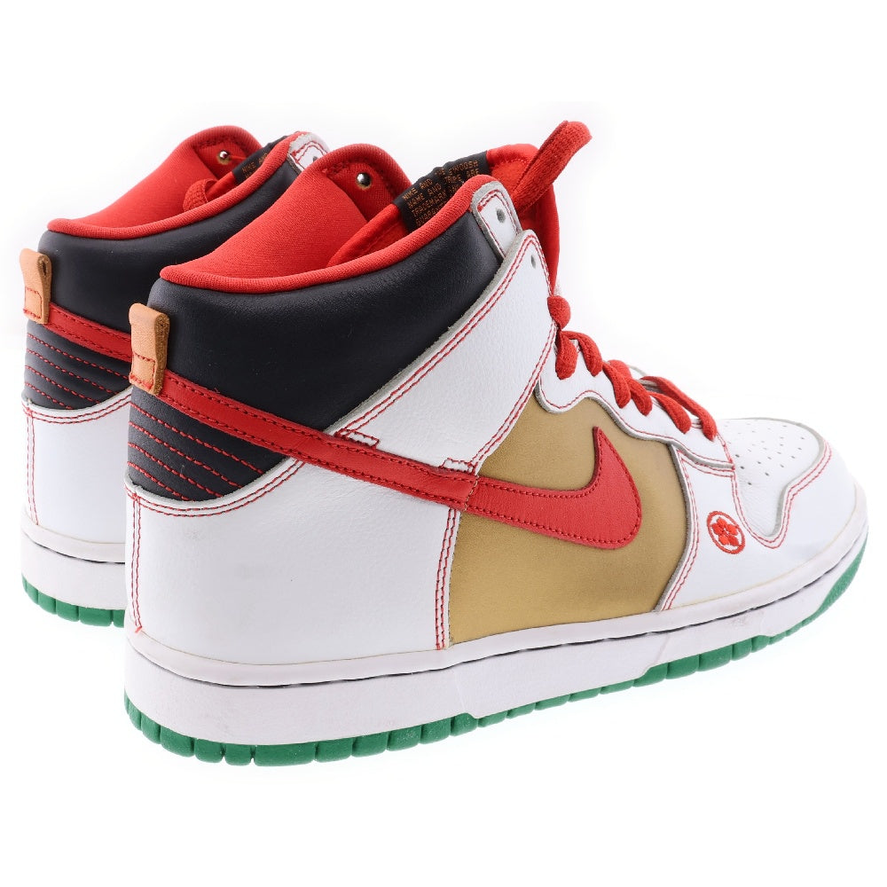 NIKE SB(ナイキエスビー) 【観賞用 2007年製】DUNK HIGH MONEY CAT ダンクハイ 招き猫 マネーキャット ハイカットスニーカー ホワイト/レッド/ゴールド US9.5/27.5cm 305050-162