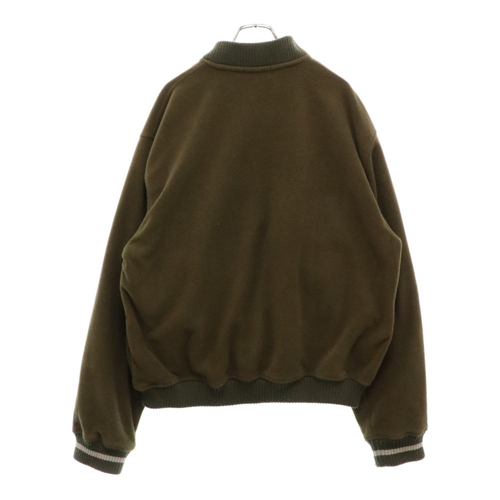 X-LARGE(エクストララージ) カレッジロゴ ジップアップ フリースジャケット カーキ 101224021014