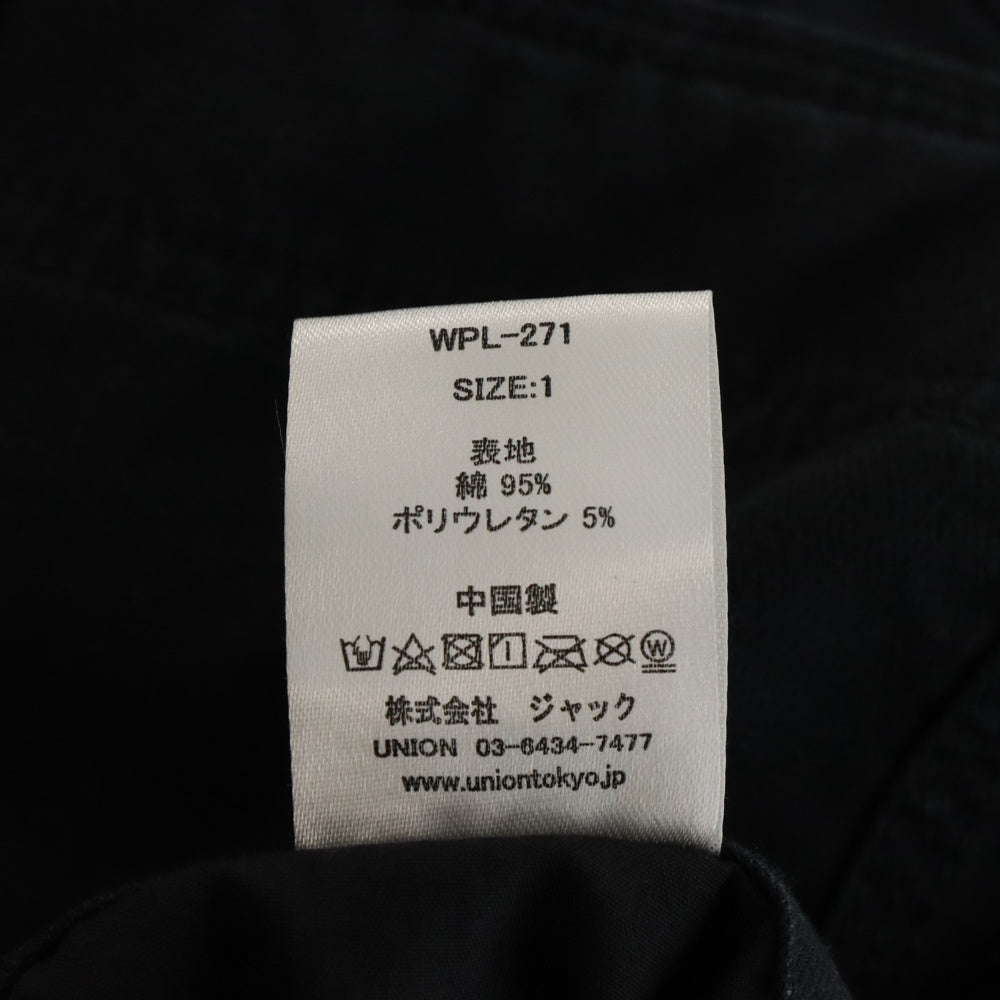UNION(ユニオン) FARMER PANT ストレッチファーマーカーゴパンツ ブラック WPL-271
