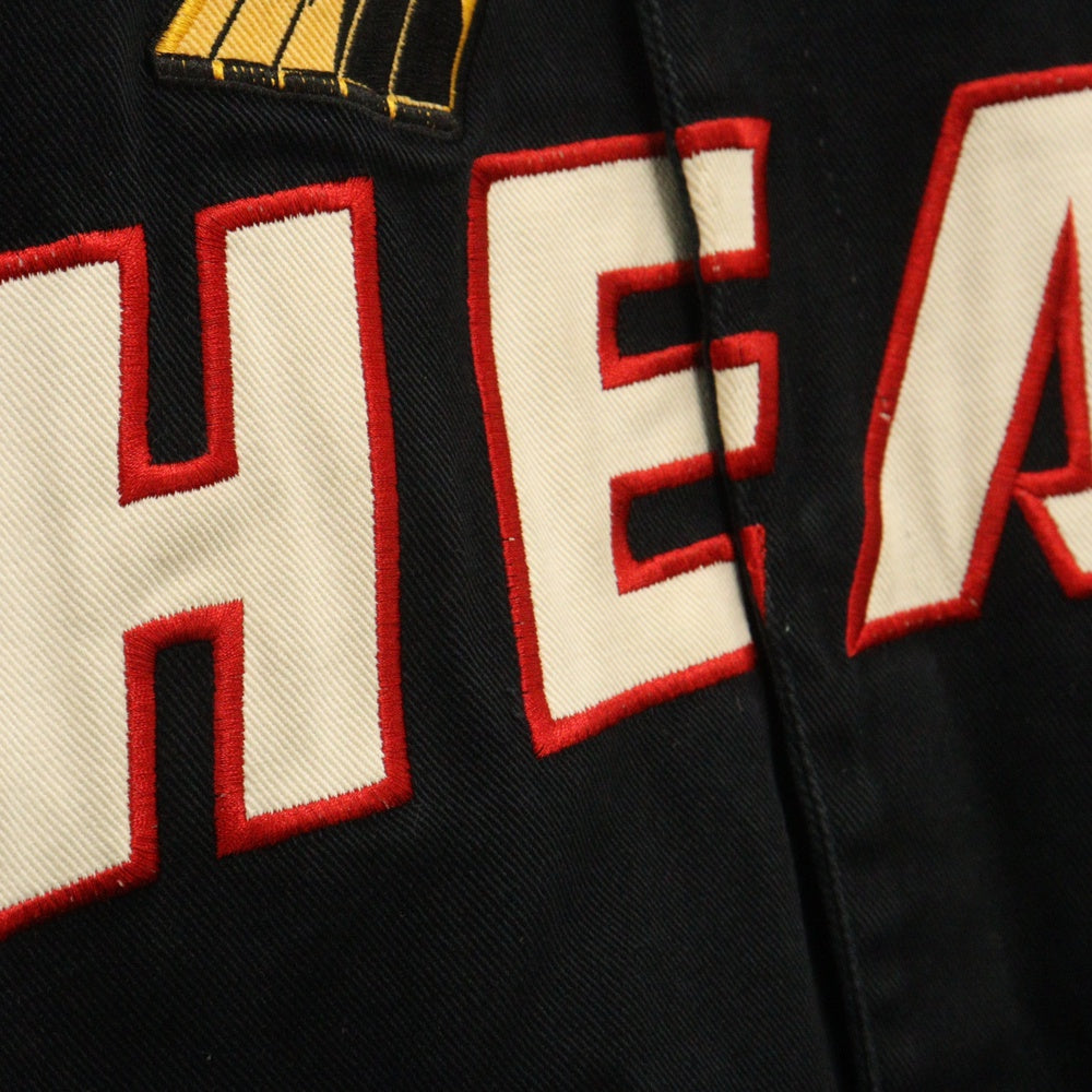 JEFFHAMILTON(ジェフハミルトン) ×NBA 2012 MIAMI HEAT NBA CHAMPION STADIUM JACKET エヌビーエー マイアミヒート NBAチャンピオン スタジャン ブルゾン ジャケット ブラック