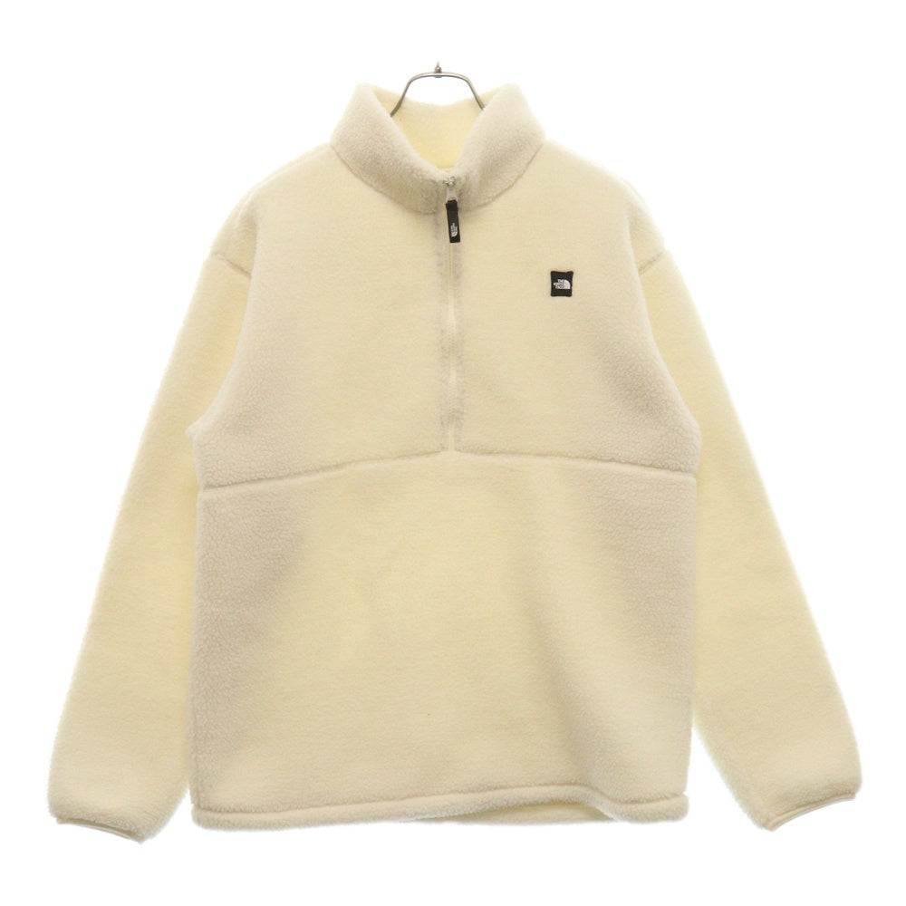 THE NORTH FACE(ザノースフェイス) Comfy Fleece Anorak ワッペンロゴ コンフィ ボアフリース アノラックジャケット ホワイト NA4FL51J