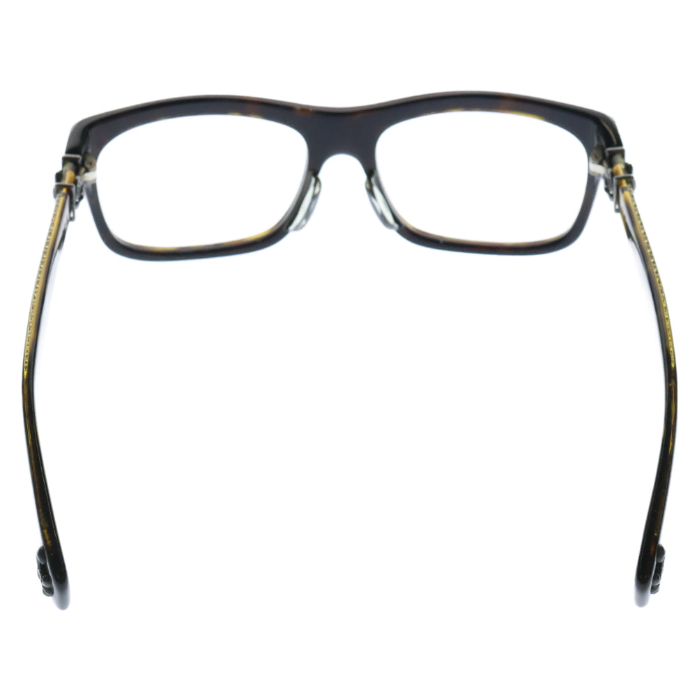 CHROME HEARTS(クロムハーツ) MY DIXADRYLL スクエアフレーム メガネ 眼鏡 アイウェア ブラウン/シルバー MBK-S 55