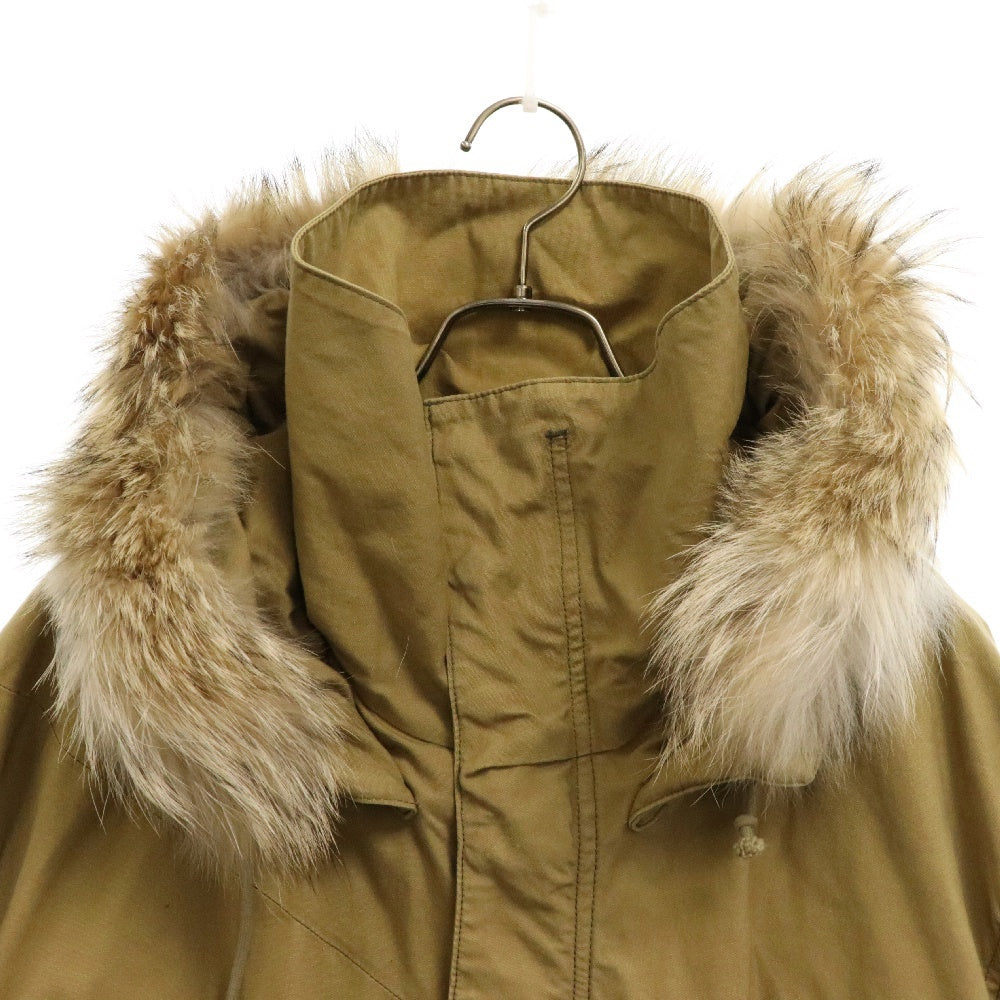 UNDERCOVER ISM(アンダーカバーイズム) 10AW archive Mod's Coat アーカイブ コヨーテファー ライナー付 サークルブレインプリント モッズコート ジャケット F4307 ベージュ